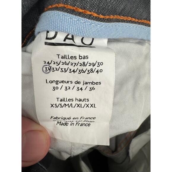 DAO Stretch Slim Leg Jeans Mens 31 Gray Medium Wash Denim France - Picture 5 of 8